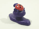 2017 McDonald's Peyo The Smurfs The Lost Village Ladybug Insect Bug Purple 1 3/8" Tall Plastic Toy Figure