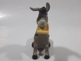 2010 McDonald's Shrek Forever After Donkey Character with Waffle in His Mouth 3 3/4" Tall Toy Figure