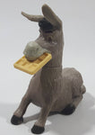 2010 McDonald's Shrek Forever After Donkey Character with Waffle in His Mouth 3 3/4" Tall Toy Figure