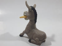 2010 McDonald's Shrek Forever After Donkey Character with Waffle in His Mouth 3 3/4" Tall Toy Figure