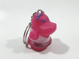 Star Awards Pink Hippo Hippopotamus Character 1 5/8" Tall Toy Figure Key Chain