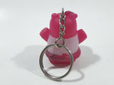 Star Awards Pink Hippo Hippopotamus Character 1 5/8" Tall Toy Figure Key Chain