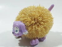 1990s Koosh Ball Critters Pets Purple Rubber Dog 3" Long Toy Figure