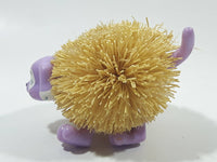 1990s Koosh Ball Critters Pets Purple Rubber Dog 3" Long Toy Figure