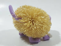 1990s Koosh Ball Critters Pets Purple Rubber Dog 3" Long Toy Figure