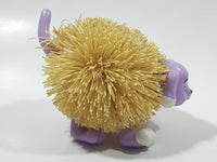 1990s Koosh Ball Critters Pets Purple Rubber Dog 3" Long Toy Figure