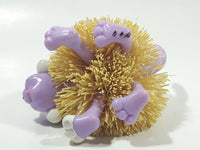 1990s Koosh Ball Critters Pets Purple Rubber Dog 3" Long Toy Figure