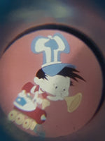 1995 FCN Bobby's World Blue Earth Shaped 2" Diameter Plastic Toy Picture Viewer