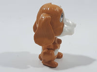 Kinder Surprise Natoons FF152 Brown and White Dog Miniature 1 1/2" Tall Toy Figure