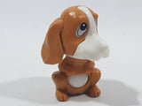 Kinder Surprise Natoons FF152 Brown and White Dog Miniature 1 1/2" Tall Toy Figure