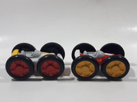 Unknown Brand Red White and Yellow White 3 1/2" Long Plastic Toy Car Vehicles