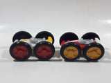 Unknown Brand Red White and Yellow White 3 1/2" Long Plastic Toy Car Vehicles