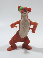 2009 McDonald's Fox Ice Age Dawn of The Dinosaurs Movie Film Buck The One Eyed Weasel 3 1/2" Tall Toy Figure - Working