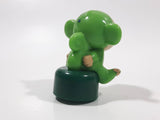 Kinder Surprise Kinder Zoo Monkey in Green Clothes Miniature 1 1/4" Tall Plastic Toy Stamp Figure