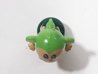 Kinder Surprise Kinder Zoo Monkey in Green Clothes Miniature 1 1/4" Tall Plastic Toy Stamp Figure