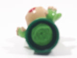 Kinder Surprise Kinder Zoo Monkey in Green Clothes Miniature 1 1/4" Tall Plastic Toy Stamp Figure