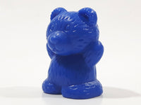 Math Counting Teddy Bear Replacement Blue Miniature 1 1/2" Tall Plastic Toy Figure