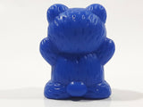 Math Counting Teddy Bear Replacement Blue Miniature 1 1/2" Tall Plastic Toy Figure