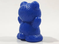 Math Counting Teddy Bear Replacement Blue Miniature 1 1/2" Tall Plastic Toy Figure