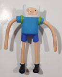 2014 McDonald's Adventure Time Finn Character 4 3/4" Tall Toy Bendable Poseable Figure