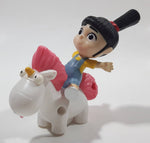 2017 McDonald's Universal Studios Despicable Me 3 Agnes Rockin Unicorn 3" Tall Toy Figure