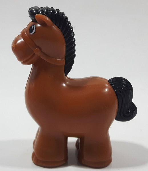 Kidoozie Funtime Tractor Brown Horse Plastic 3" Tall Toy Figure