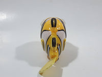Yellow Fish with Black and White Stripes Wind Up Plastic 3" Long Toy Figure