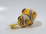 Yellow Fish with Black and White Stripes Wind Up Plastic 3" Long Toy Figure