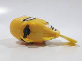 Yellow Fish with Black and White Stripes Wind Up Plastic 3" Long Toy Figure