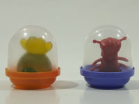 A & A Small Miniature Plastic Domed Figures Set of 2