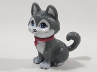 Mattel Barbie Adorable Pets Grey and White Husky Dog 2" Tall Plastic Toy Figure