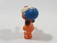 Dog with 8 Blue Cap 1 7/8" Tall Toy Figure