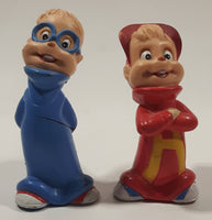 1990 KFC Bagdasarian Alvin and The Chipmunks Alvin 3 1/4" and Simon 3 1/2" Tall Plastic Toy Figures