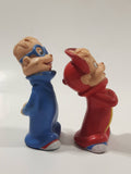 1990 KFC Bagdasarian Alvin and The Chipmunks Alvin 3 1/4" and Simon 3 1/2" Tall Plastic Toy Figures