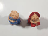 1990 KFC Bagdasarian Alvin and The Chipmunks Alvin 3 1/4" and Simon 3 1/2" Tall Plastic Toy Figures