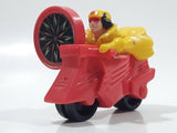 1996 McDonald's Marvel Super Heroes Jubilee Red Motorcycle 3" Long Plastic Toy Vehicle