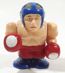 Boxing Boxer Red and Blue Windup 2 1/2" Tall Plastic Toy Figure Not Working