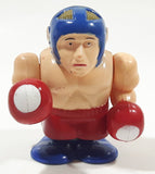 Boxing Boxer Red and Blue Windup 2 1/2" Tall Plastic Toy Figure Not Working