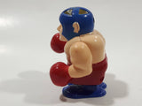 Boxing Boxer Red and Blue Windup 2 1/2" Tall Plastic Toy Figure Not Working