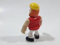 Boley Pirates Adventure Island Pirate with Red Vest Blue Shirt Yellow Cap 2 1/2" Tall Plastic Toy Figure