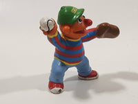 Applause Muppets Sesame Street Ernie Baseball Player Pitcher Character 2 1/2" Tall Hard Rubber Toy