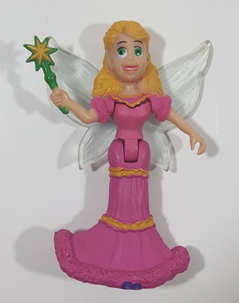 Fairy with Wand in Pink Dress 3" Tall Plastic Toy Figure