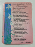 I Can Always Count On Your Friendship Poetry Poem Thin Fridge Magnet 2 3/8" x 3" Larry S. Chengges