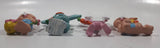 Vintage 1979 W. Berrie Easter Buddies Bunny Rabbits 2 3/4" Tall PVC Toy Figure Set of 4