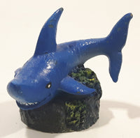 Swimming Blue Shark Small 2" Tall Resin Figurine Sculpture Ornament