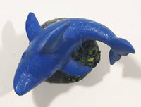 Swimming Blue Shark Small 2" Tall Resin Figurine Sculpture Ornament