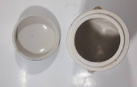 Antique Chinese Blue and White Domed Tea Caddy Ginger Jar Canister with Handles 6 1/2" Tall Ceramic Pottery