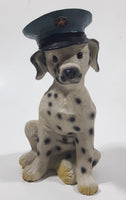 Dalmatian Puppy Dog wearing Police Officers Cap 4 3/4" Tall Resin Figurine