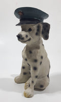 Dalmatian Puppy Dog wearing Police Officers Cap 4 3/4" Tall Resin Figurine