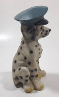 Dalmatian Puppy Dog wearing Police Officers Cap 4 3/4" Tall Resin Figurine